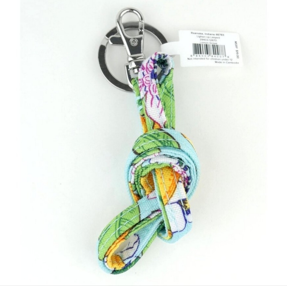 Vera Bradley Lemon Grove Lighten Up Lanyard NWT